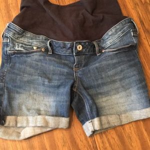 Maternity jean shorts